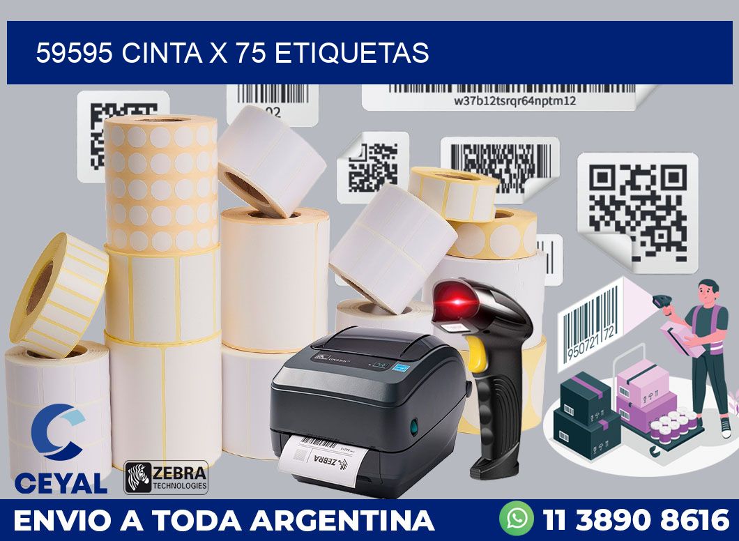 59595 cinta x 75 etiquetas