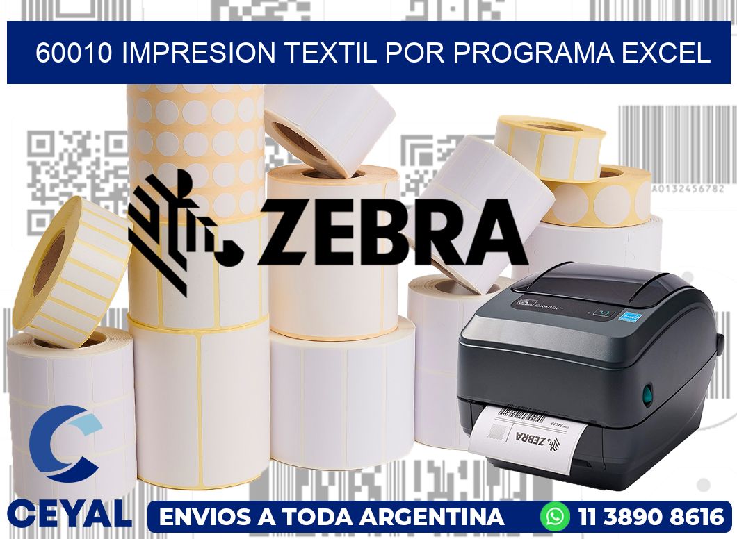 60010 IMPRESION TEXTIL POR PROGRAMA EXCEL