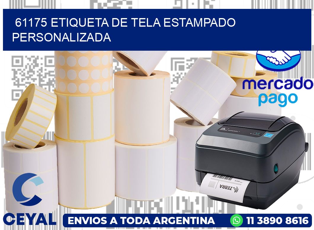 61175 ETIQUETA DE TELA ESTAMPADO PERSONALIZADA