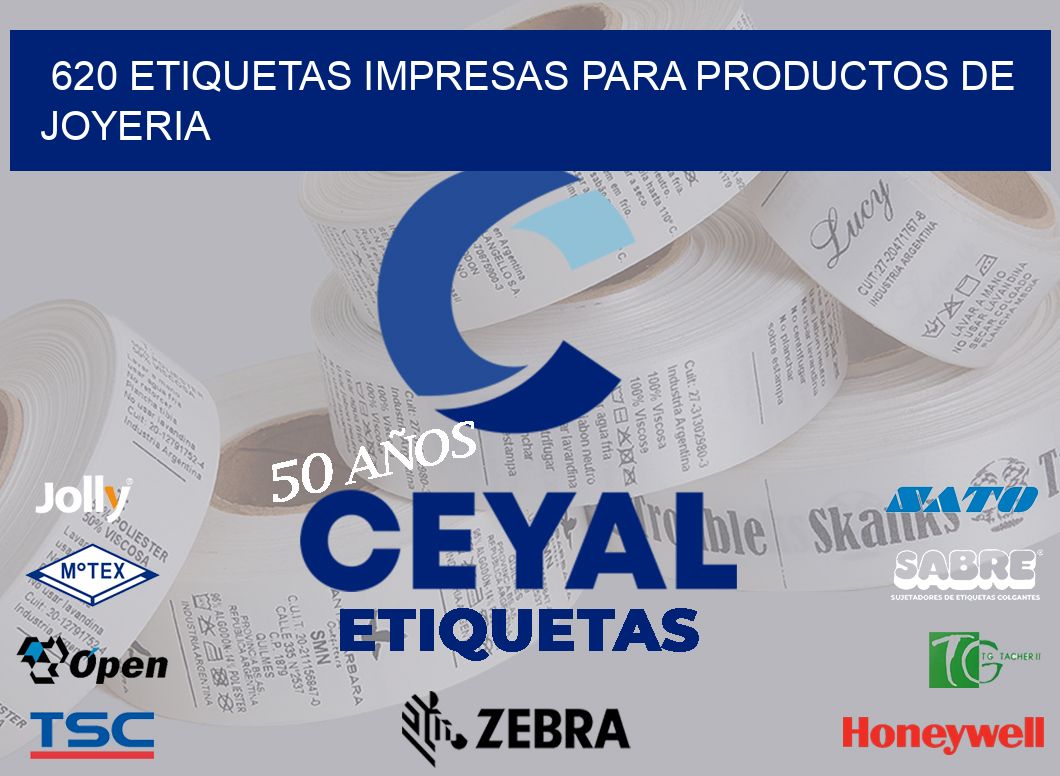 620 ETIQUETAS IMPRESAS PARA PRODUCTOS DE JOYERIA