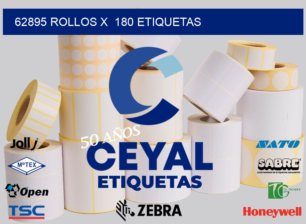 62895 Rollos x  180 etiquetas