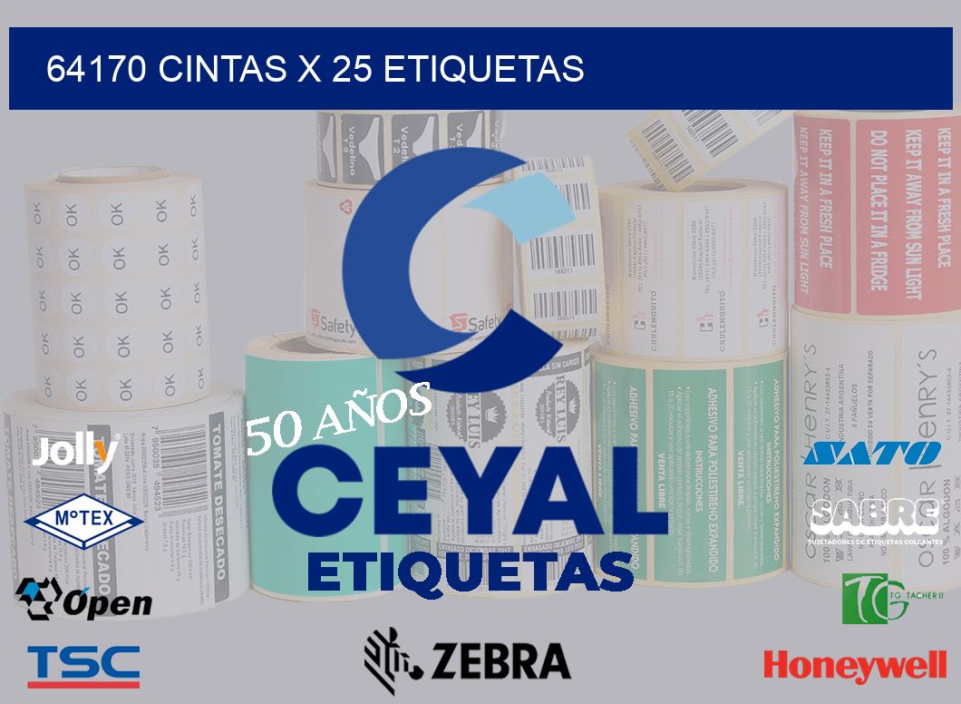 64170 cintas x 25 etiquetas