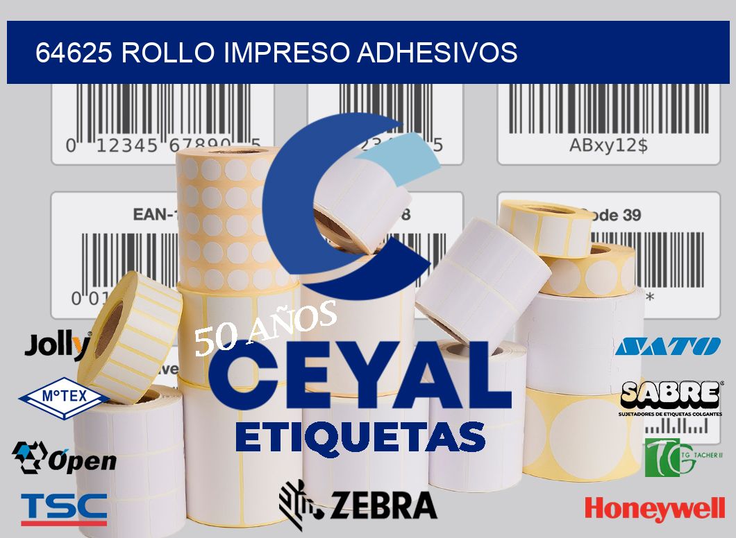 64625 ROLLO IMPRESO ADHESIVOS