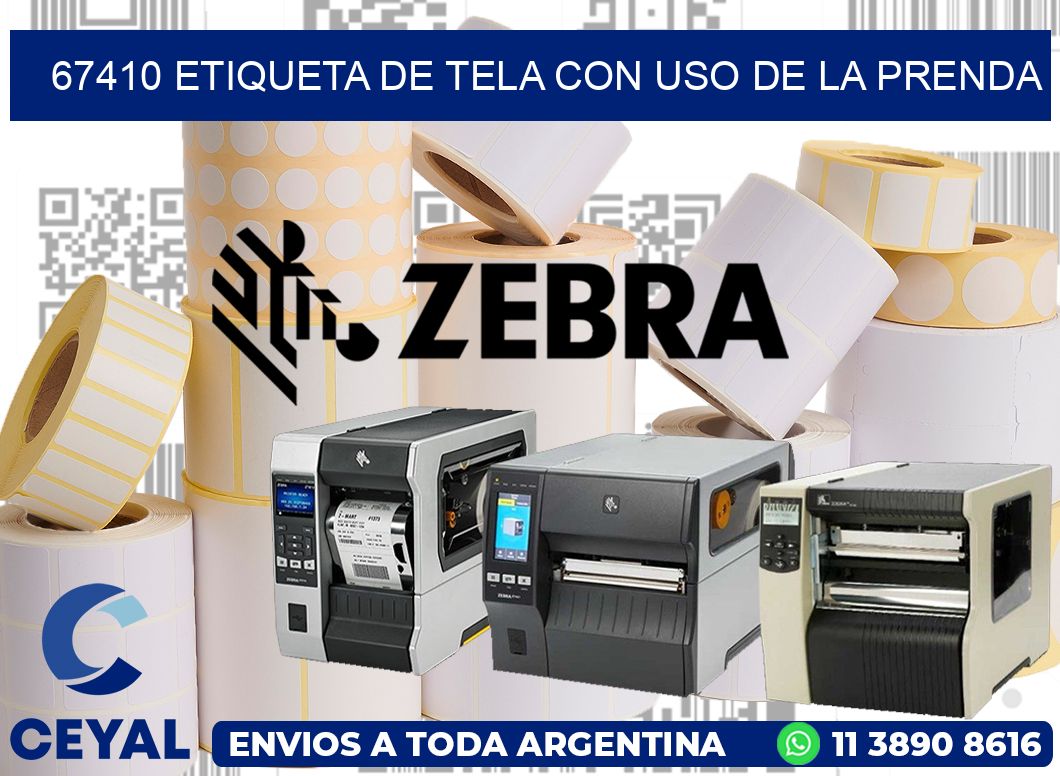 67410 ETIQUETA DE TELA CON USO DE LA PRENDA