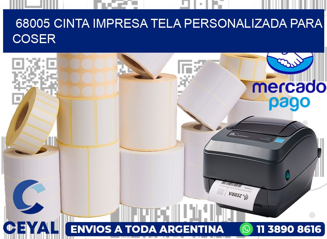 68005 CINTA IMPRESA TELA PERSONALIZADA PARA COSER