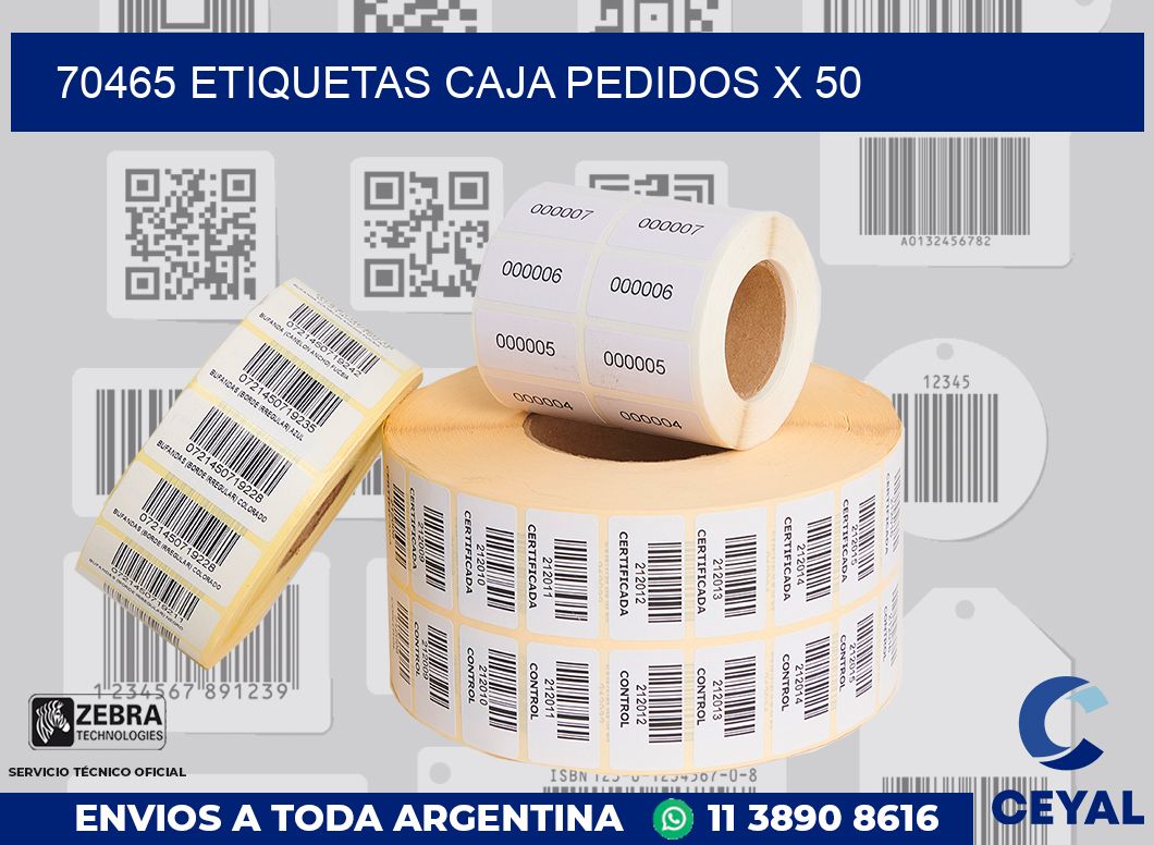 70465 etiquetas caja pedidos x 50