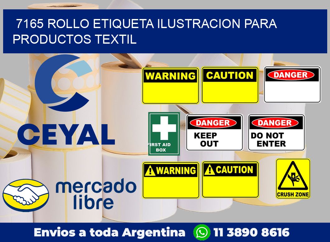 7165 ROLLO ETIQUETA ILUSTRACION PARA PRODUCTOS TEXTIL
