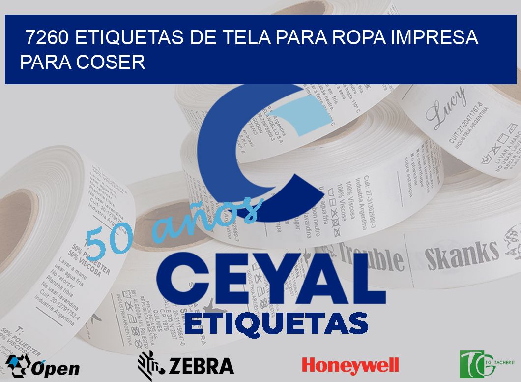 7260 ETIQUETAS DE TELA PARA ROPA IMPRESA PARA COSER