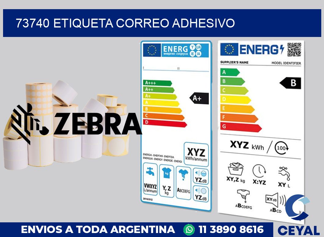 73740 ETIQUETA CORREO ADHESIVO