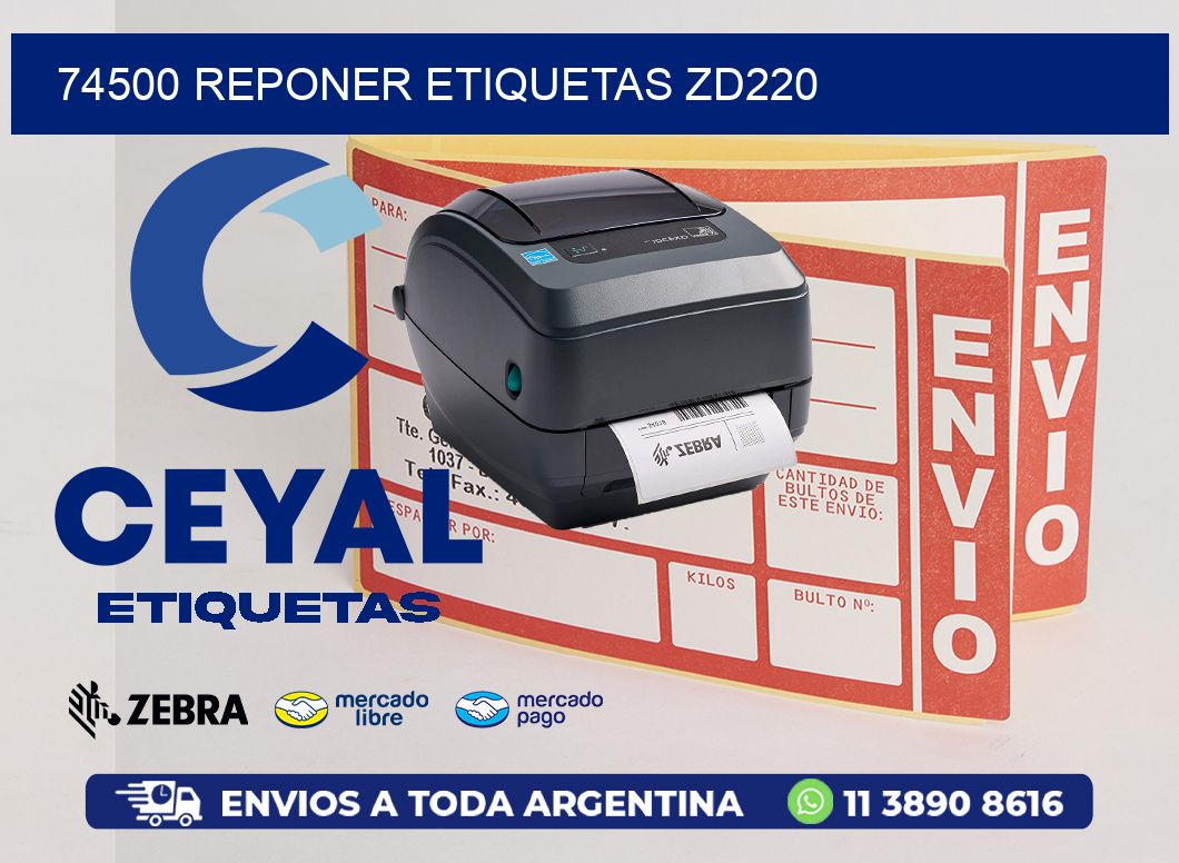 74500 REPONER ETIQUETAS ZD220