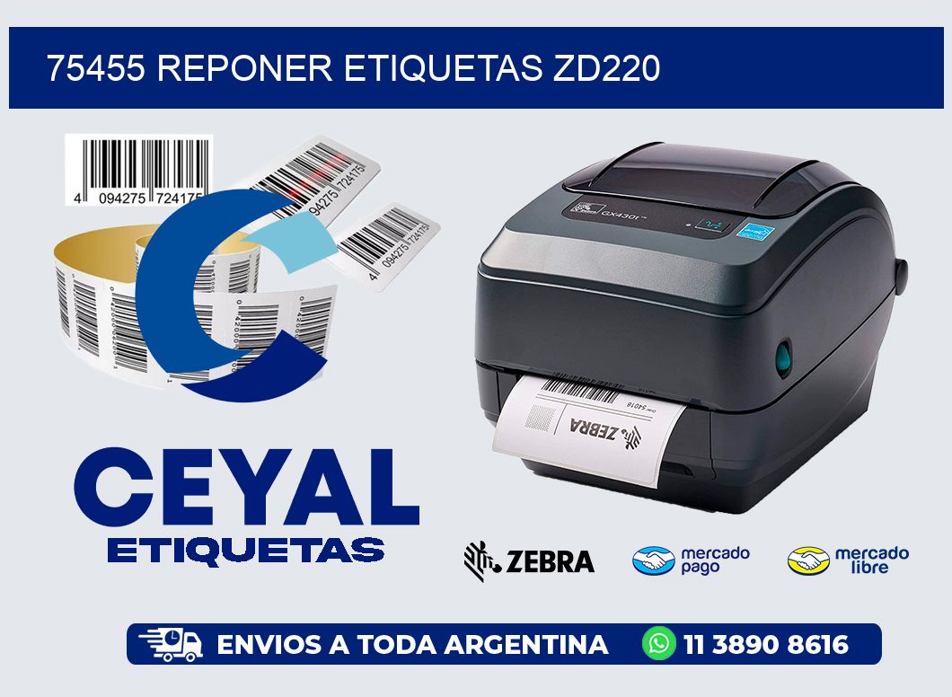 75455 REPONER ETIQUETAS ZD220