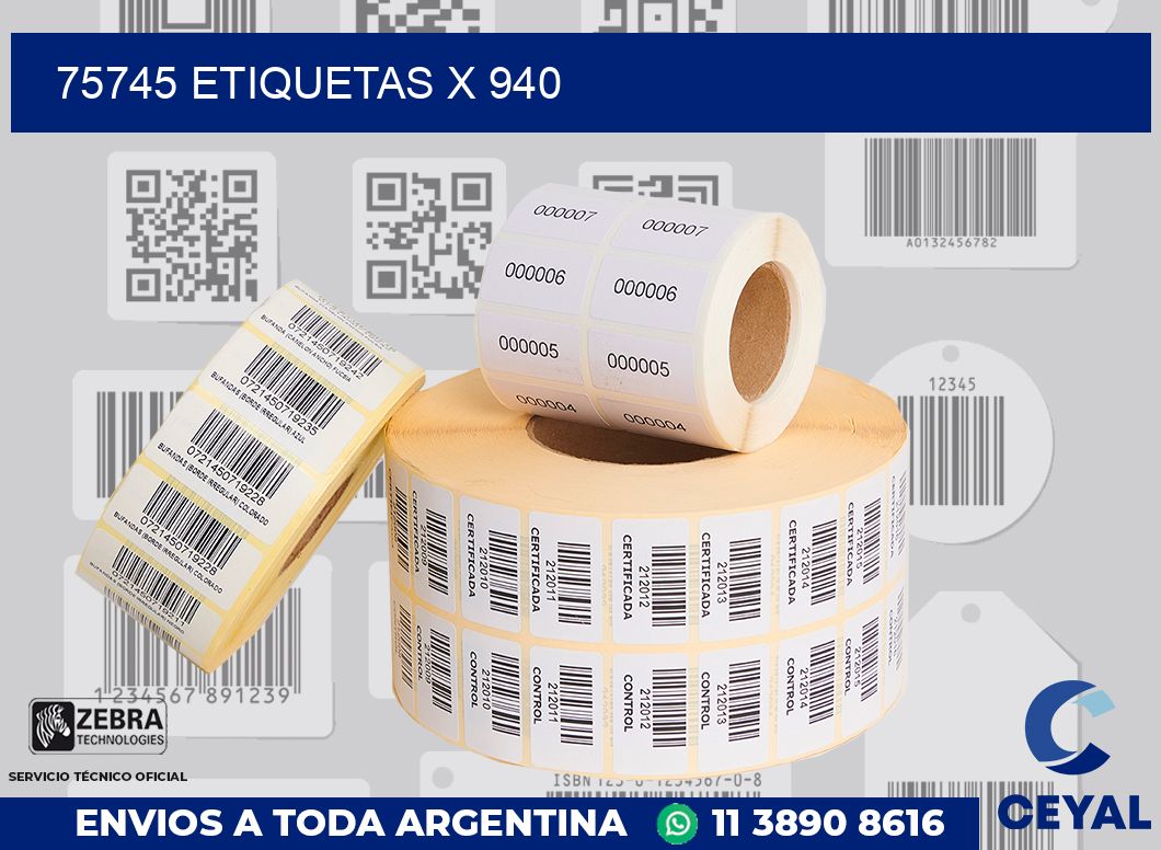75745 Etiquetas x 940