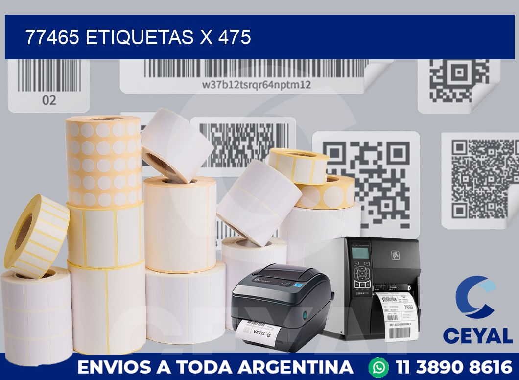 77465 Etiquetas x 475