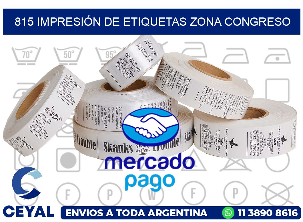 815 IMPRESIÓN DE ETIQUETAS ZONA CONGRESO