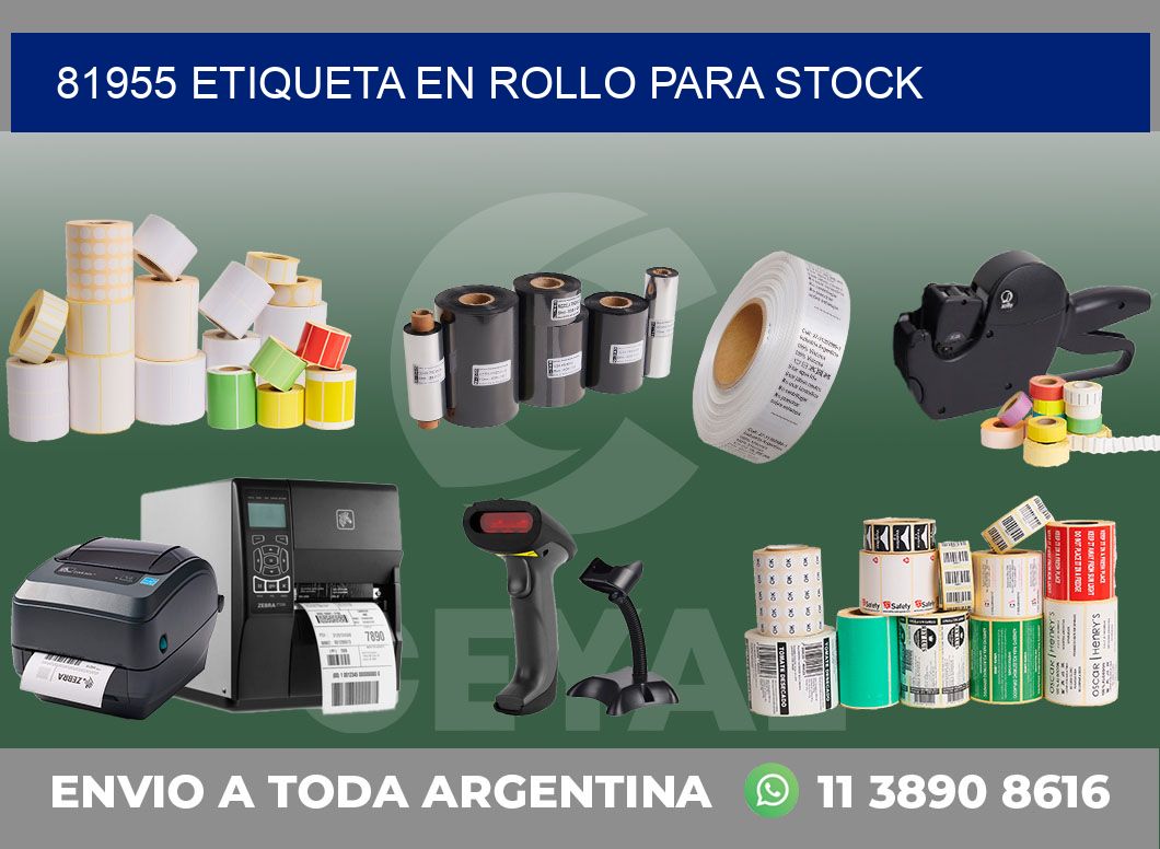 81955 ETIQUETA EN ROLLO PARA STOCK