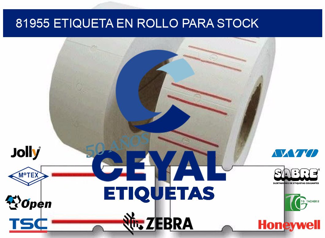 81955 ETIQUETA EN ROLLO PARA STOCK