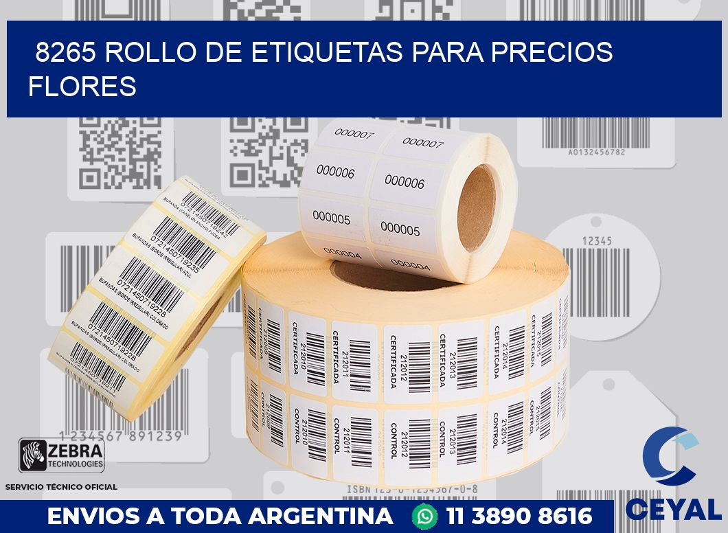 8265 ROLLO DE ETIQUETAS PARA PRECIOS FLORES