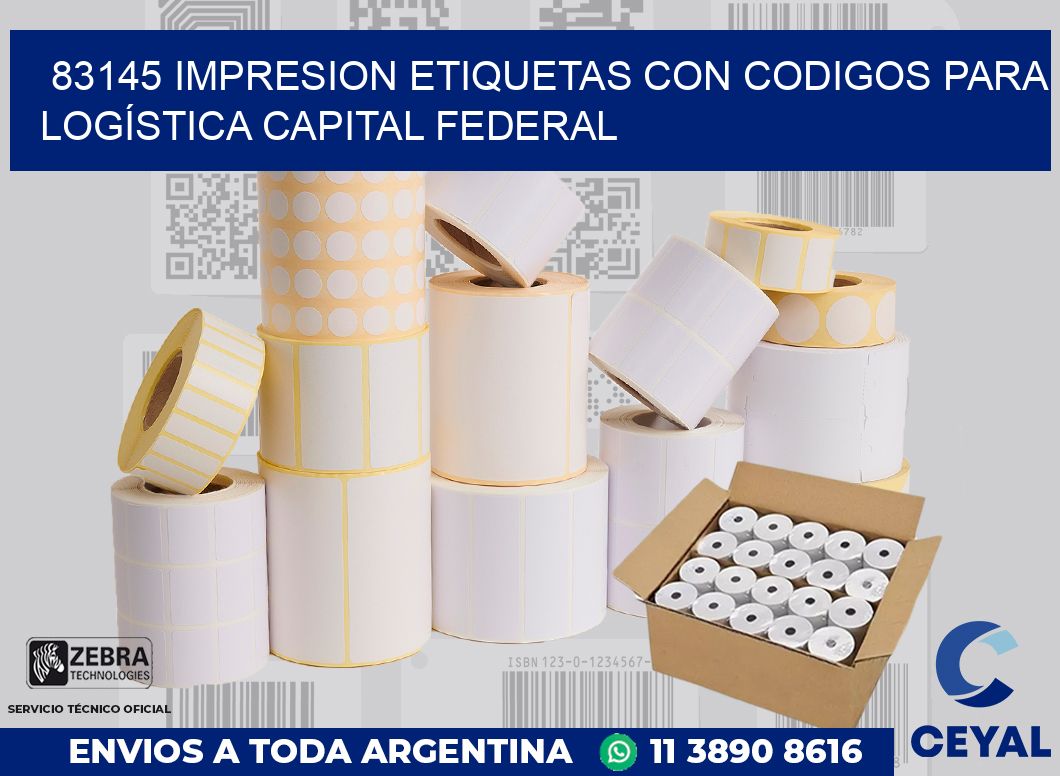 83145 IMPRESION ETIQUETAS CON CODIGOS PARA LOGÍSTICA CAPITAL FEDERAL