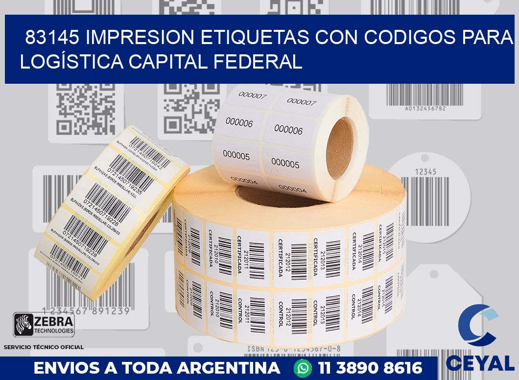 83145 IMPRESION ETIQUETAS CON CODIGOS PARA LOGÍSTICA CAPITAL FEDERAL