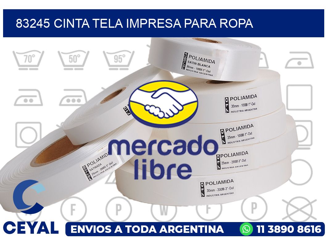 83245 CINTA TELA IMPRESA PARA ROPA