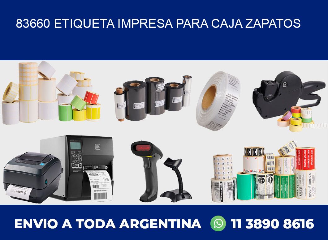 83660 ETIQUETA IMPRESA PARA CAJA ZAPATOS