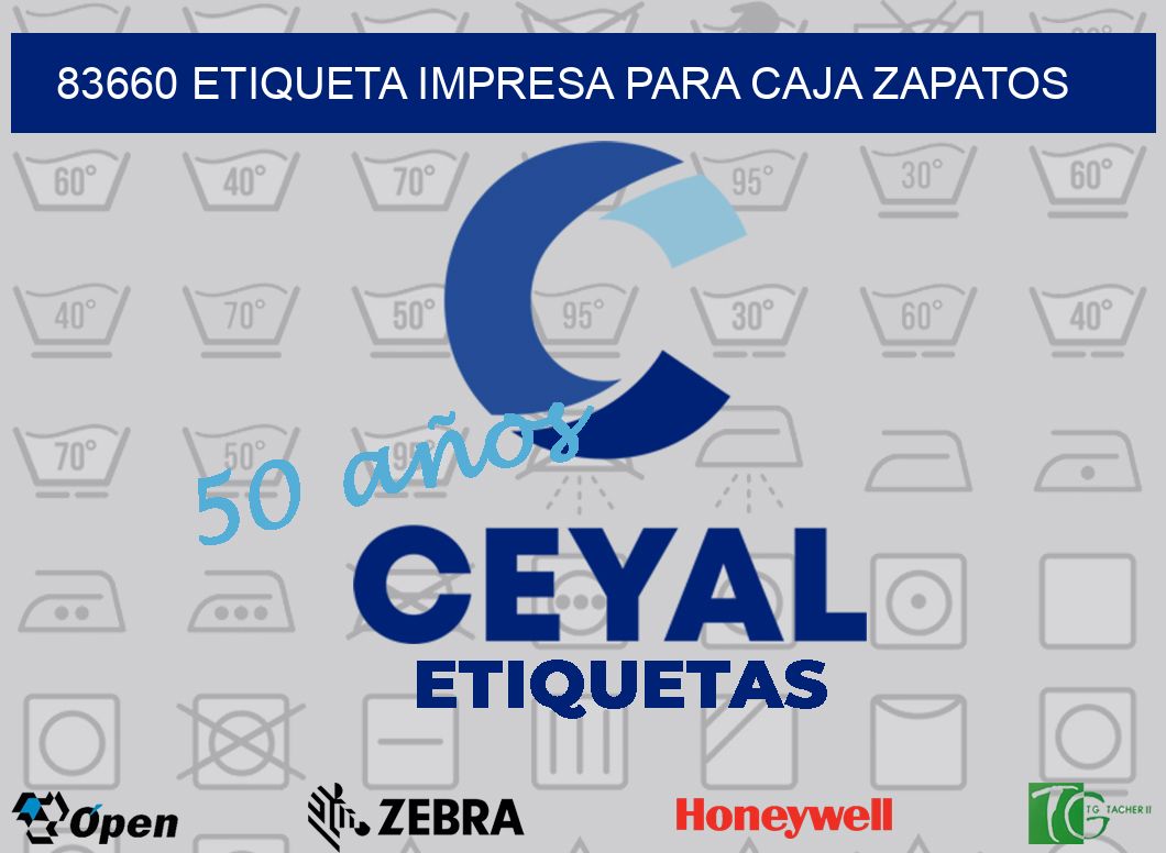 83660 ETIQUETA IMPRESA PARA CAJA ZAPATOS