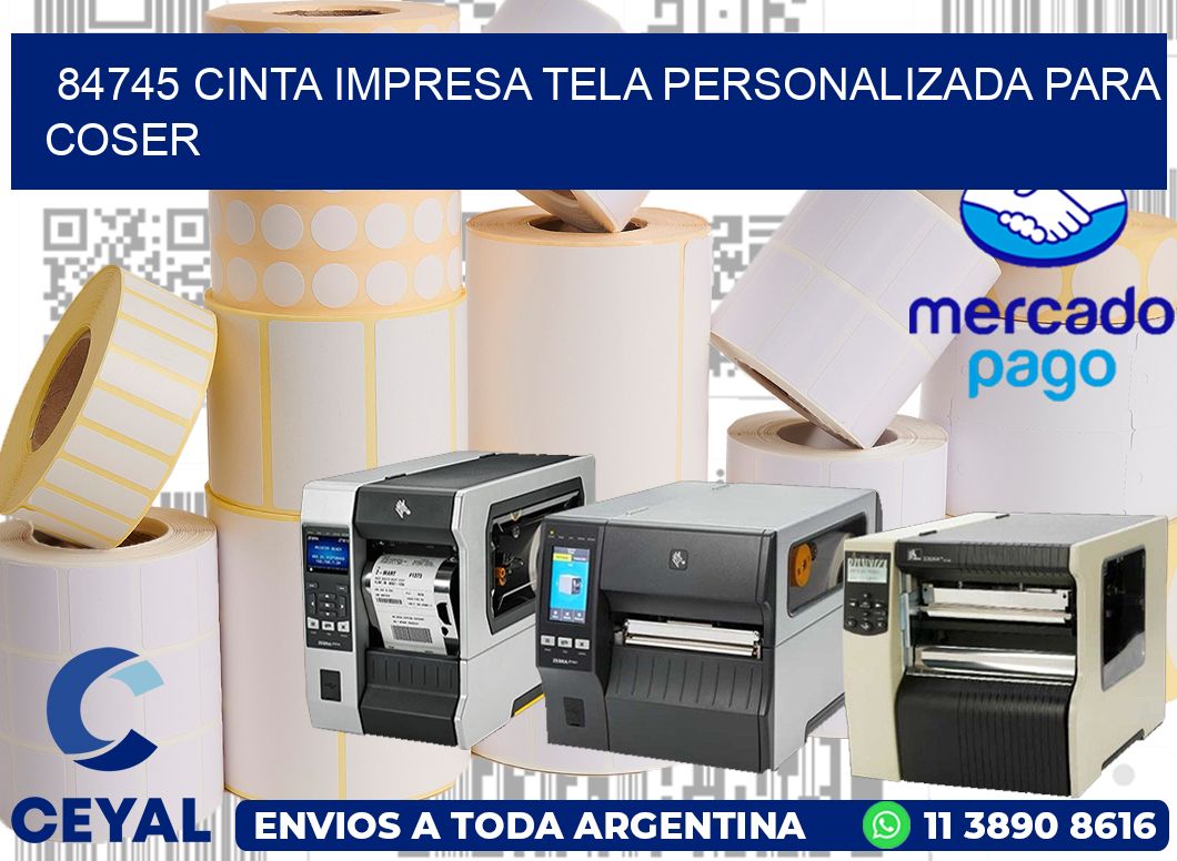 84745 CINTA IMPRESA TELA PERSONALIZADA PARA COSER