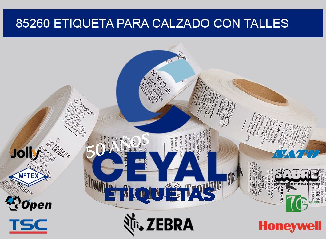 85260 ETIQUETA PARA CALZADO CON TALLES