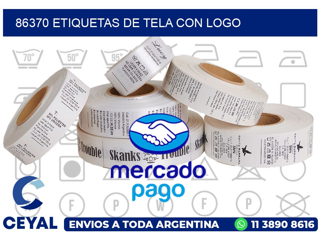 86370 ETIQUETAS DE TELA CON LOGO