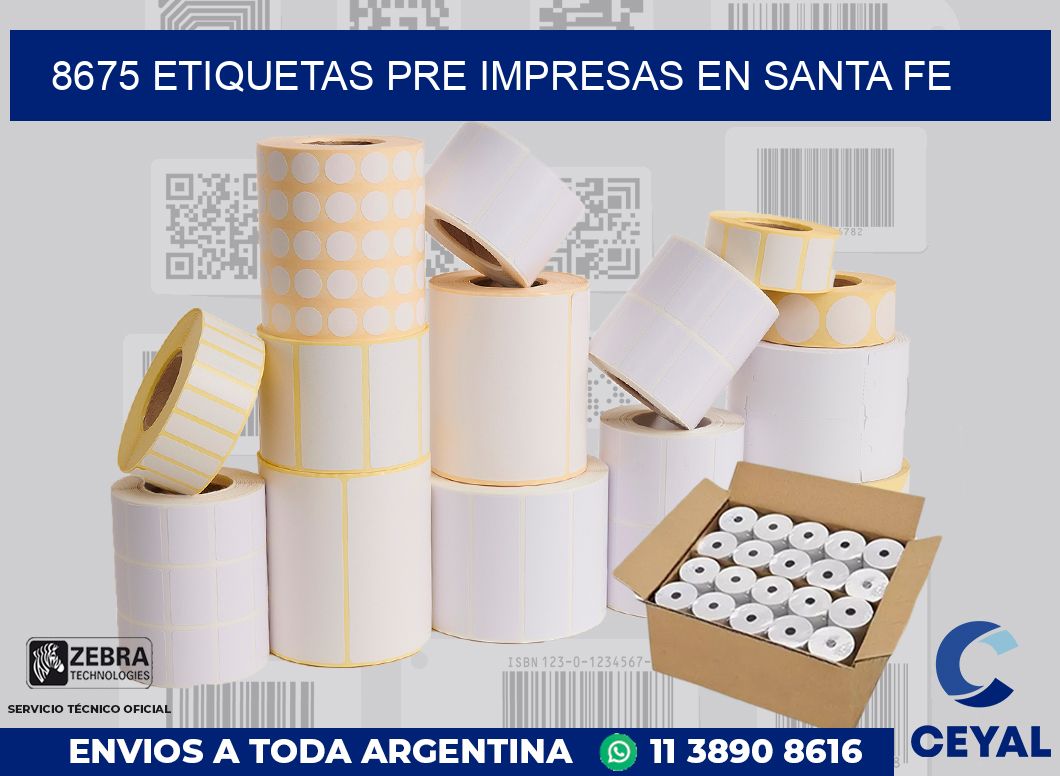 8675 ETIQUETAS PRE IMPRESAS EN SANTA FE