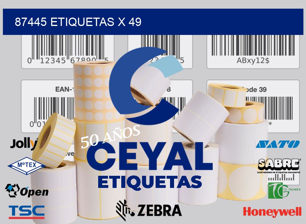 87445 Etiquetas x 49