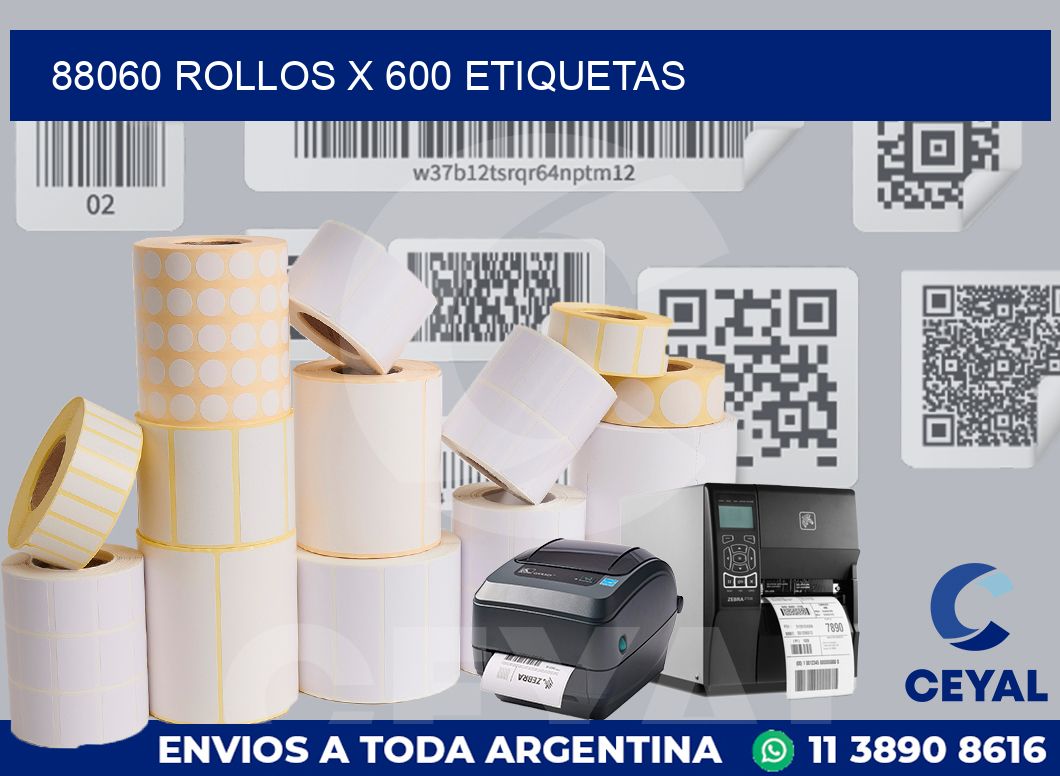 88060 Rollos x 600 etiquetas