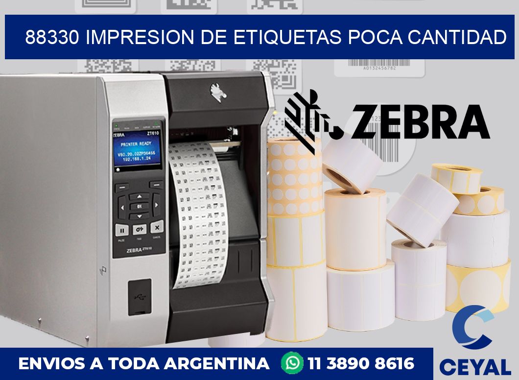 88330 IMPRESION DE ETIQUETAS POCA CANTIDAD