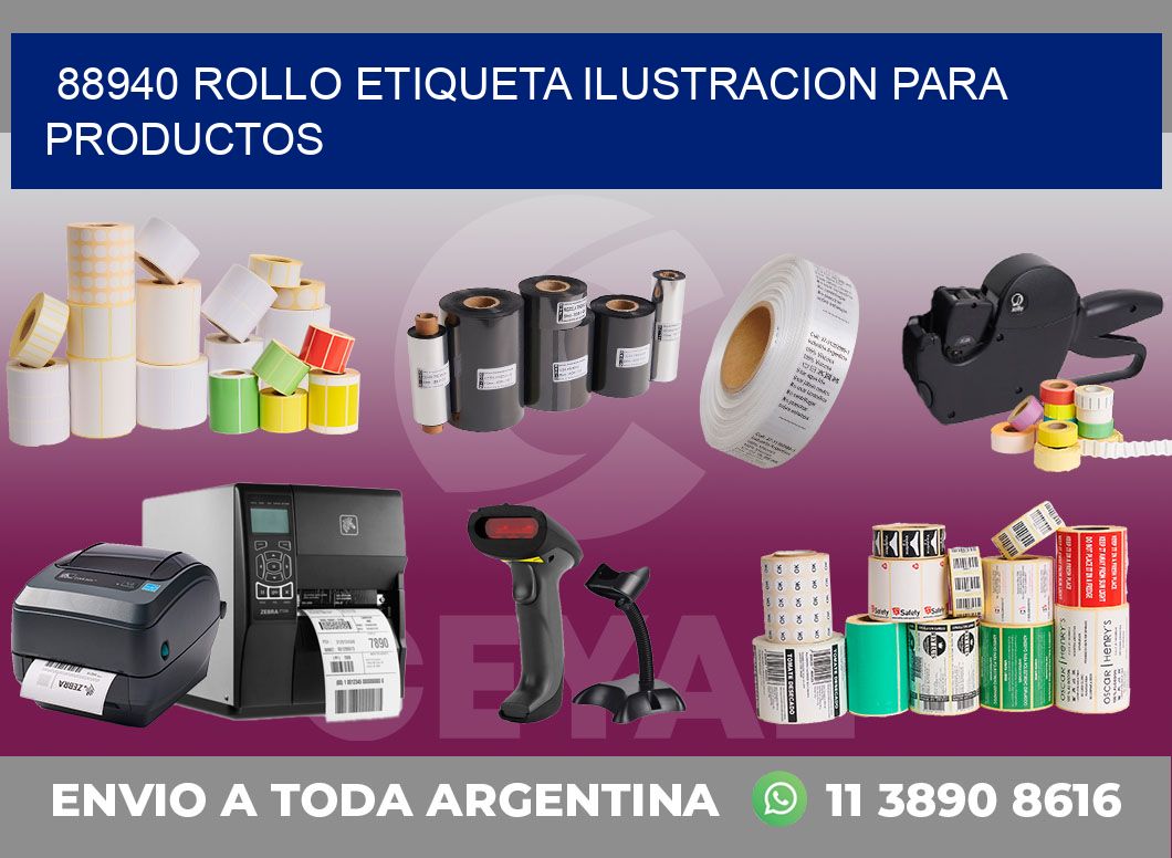 88940 ROLLO ETIQUETA ILUSTRACION PARA PRODUCTOS