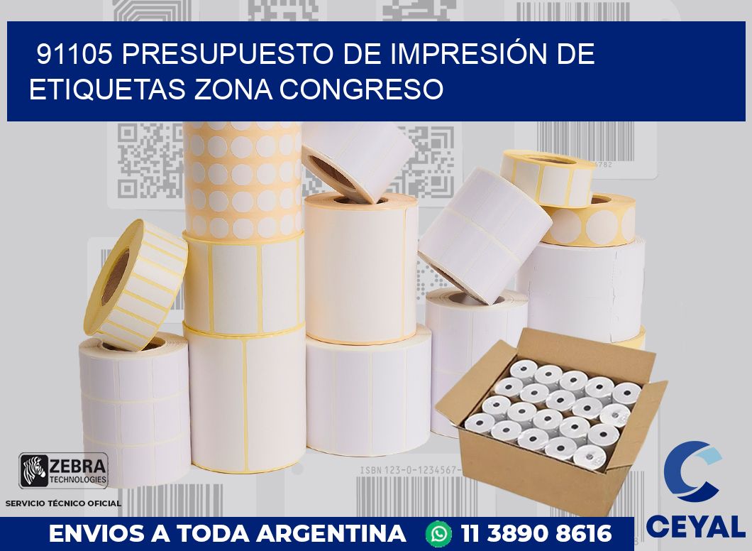 91105 PRESUPUESTO DE IMPRESIÓN DE ETIQUETAS ZONA CONGRESO