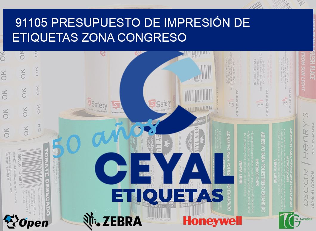 91105 PRESUPUESTO DE IMPRESIÓN DE ETIQUETAS ZONA CONGRESO