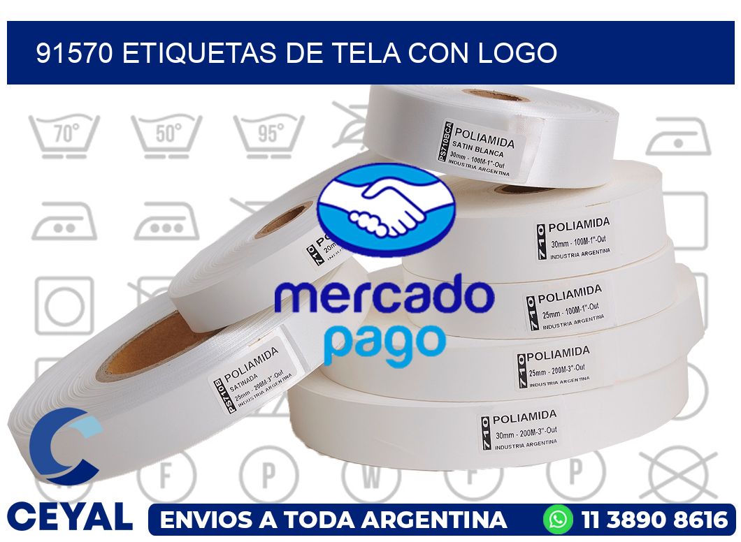 91570 ETIQUETAS DE TELA CON LOGO