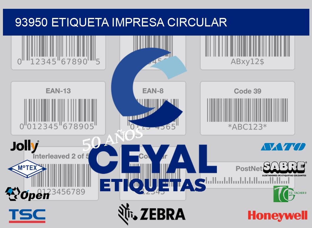 93950 ETIQUETA IMPRESA CIRCULAR