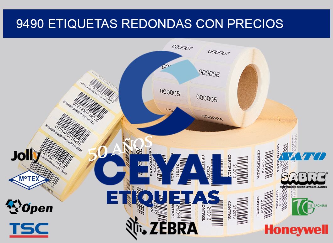 9490 ETIQUETAS REDONDAS CON PRECIOS