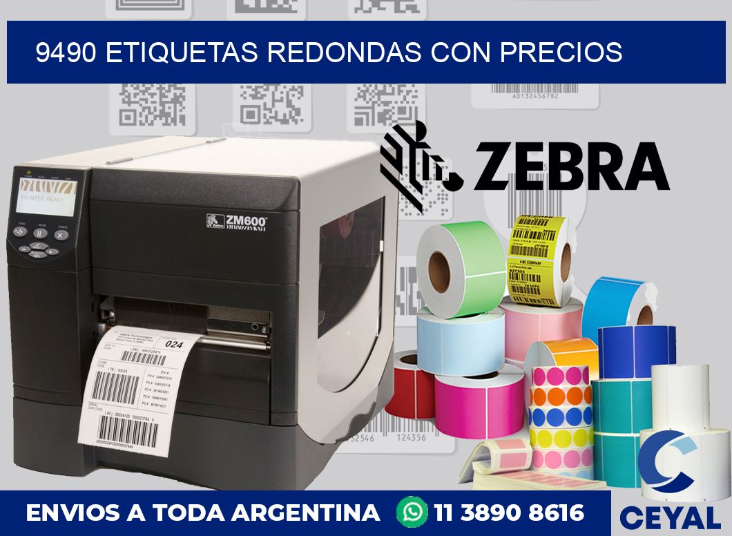 9490 ETIQUETAS REDONDAS CON PRECIOS