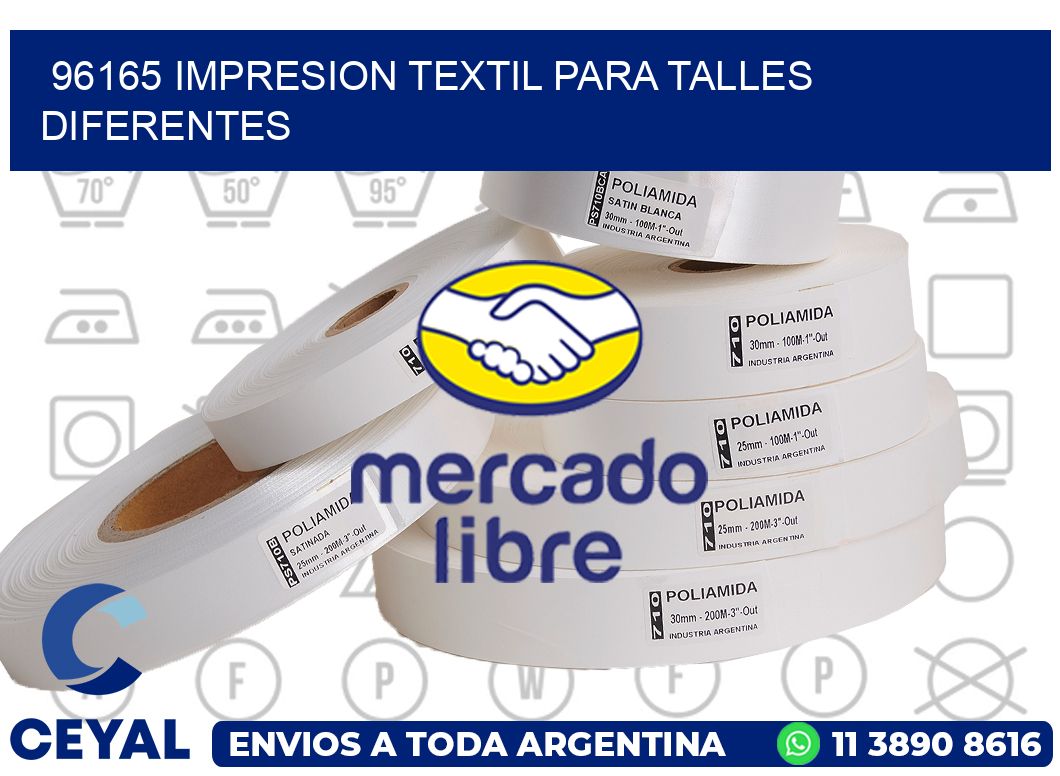 96165 IMPRESION TEXTIL PARA TALLES DIFERENTES