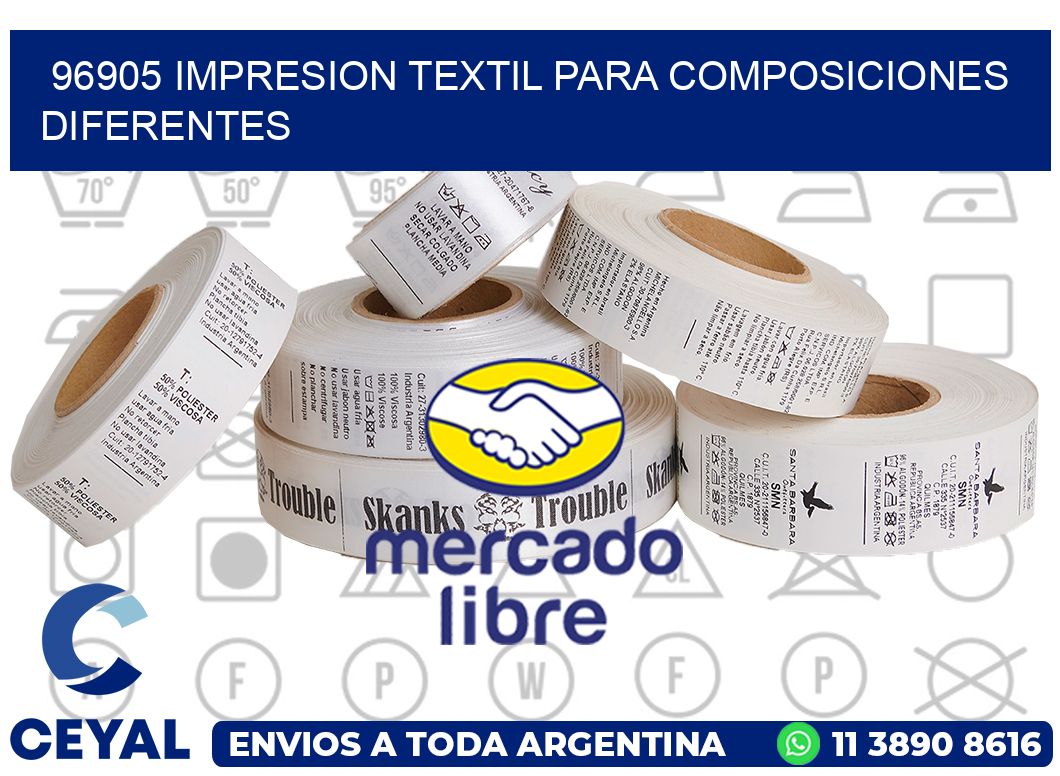 96905 IMPRESION TEXTIL PARA COMPOSICIONES DIFERENTES