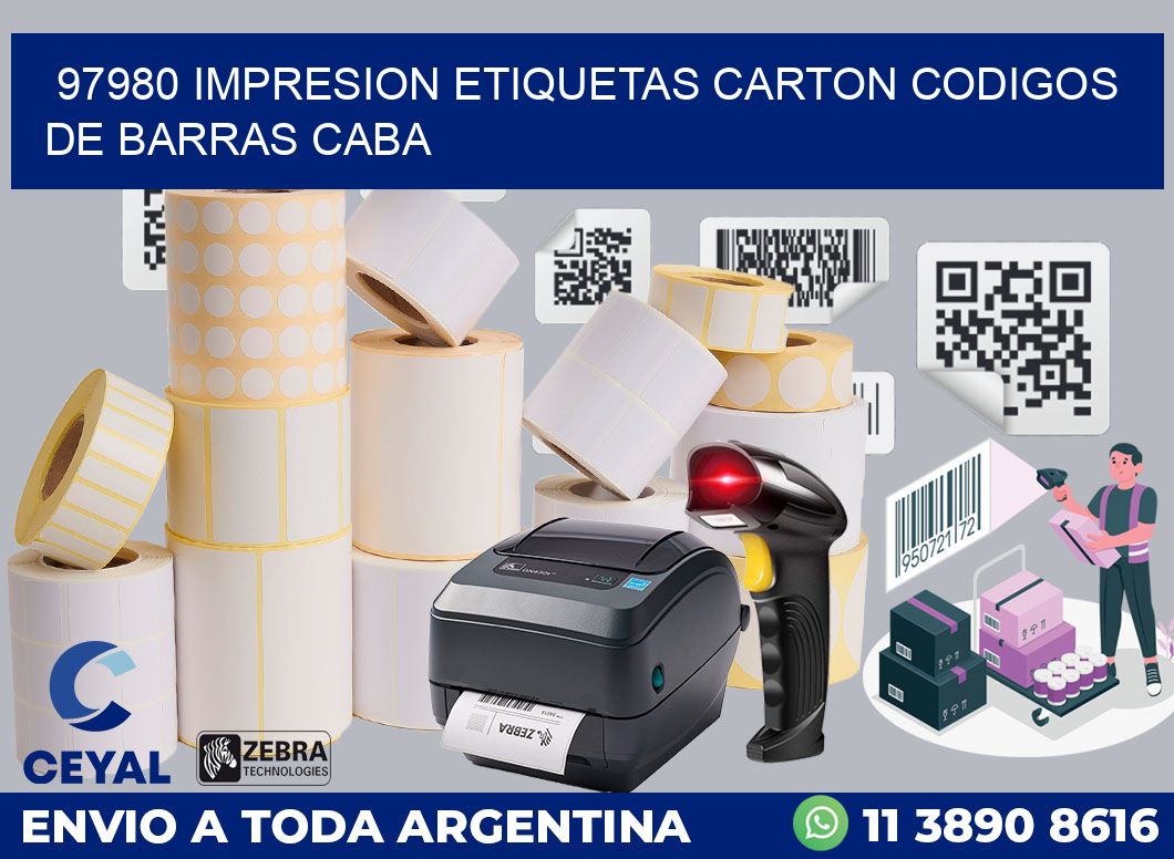 97980 IMPRESION ETIQUETAS CARTON CODIGOS DE BARRAS CABA
