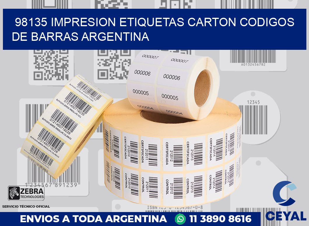 98135 IMPRESION ETIQUETAS CARTON CODIGOS DE BARRAS ARGENTINA