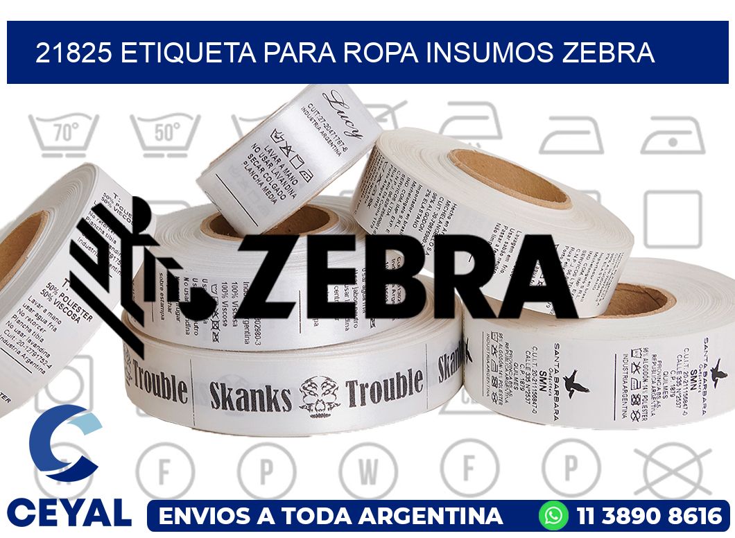 21825 ETIQUETA PARA ROPA INSUMOS ZEBRA