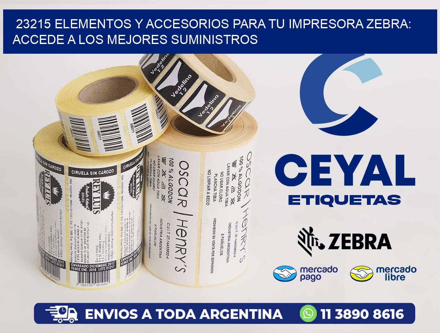 23215 ELEMENTOS Y ACCESORIOS PARA TU IMPRESORA ZEBRA: ACCEDE A LOS MEJORES SUMINISTROS