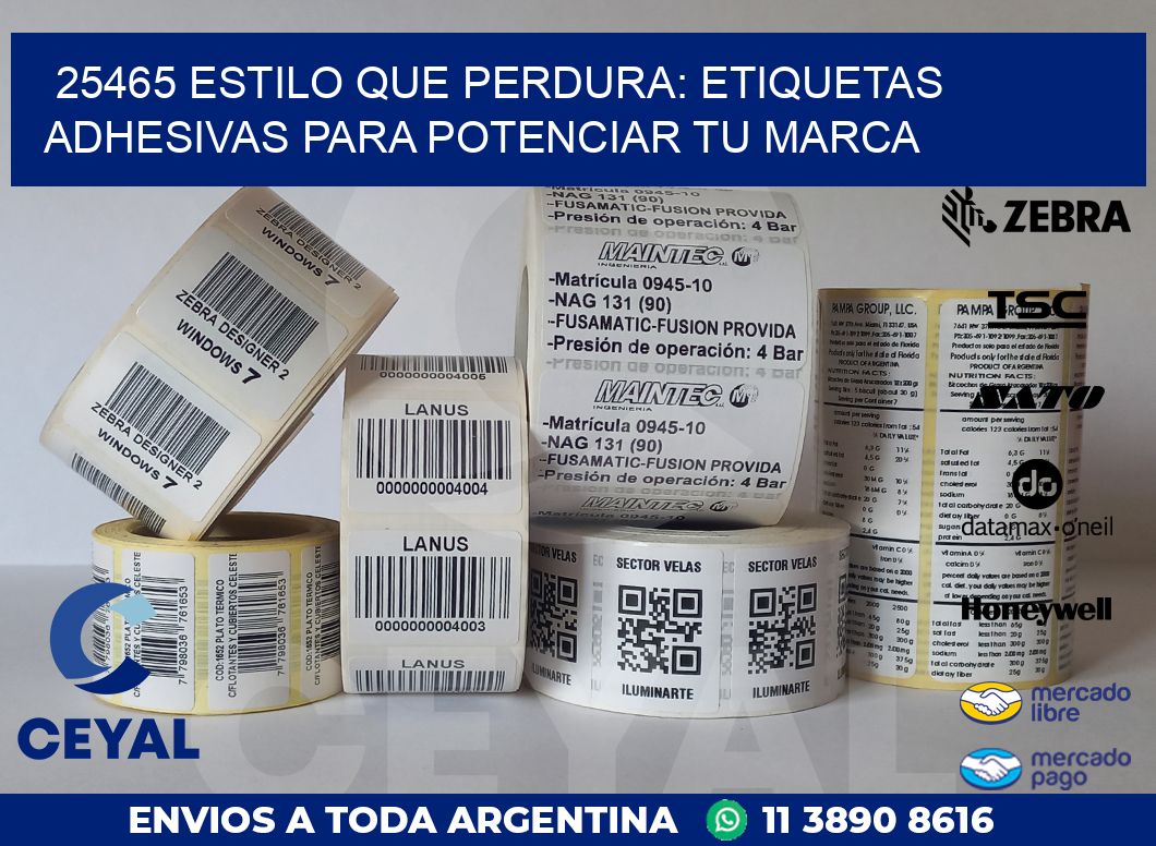 25465 ESTILO QUE PERDURA: ETIQUETAS ADHESIVAS PARA POTENCIAR TU MARCA