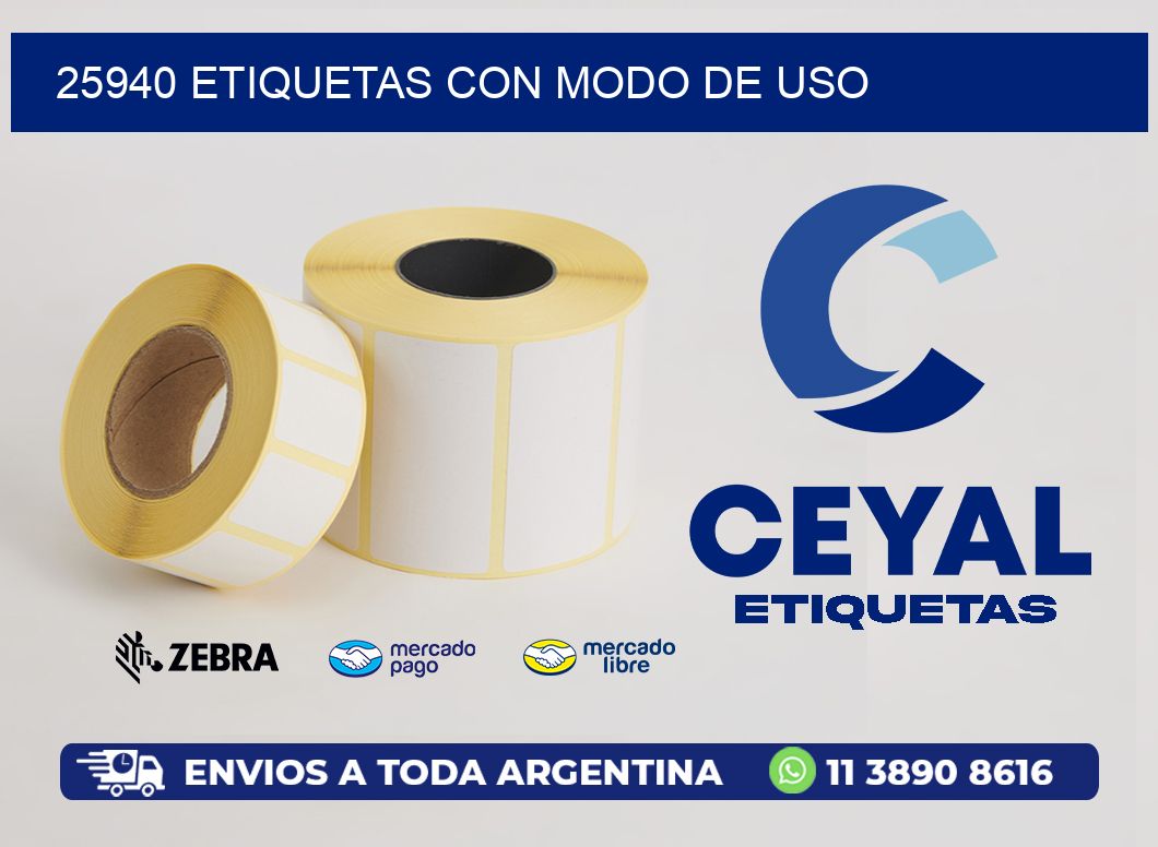 25940 etiquetas con modo de uso