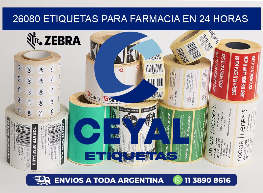 26080 ETIQUETAS PARA FARMACIA EN 24 HORAS