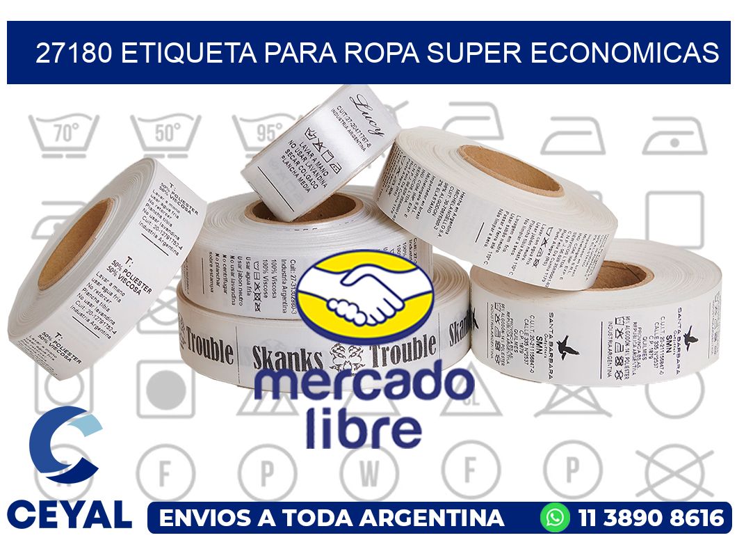 27180 ETIQUETA PARA ROPA SUPER ECONOMICAS